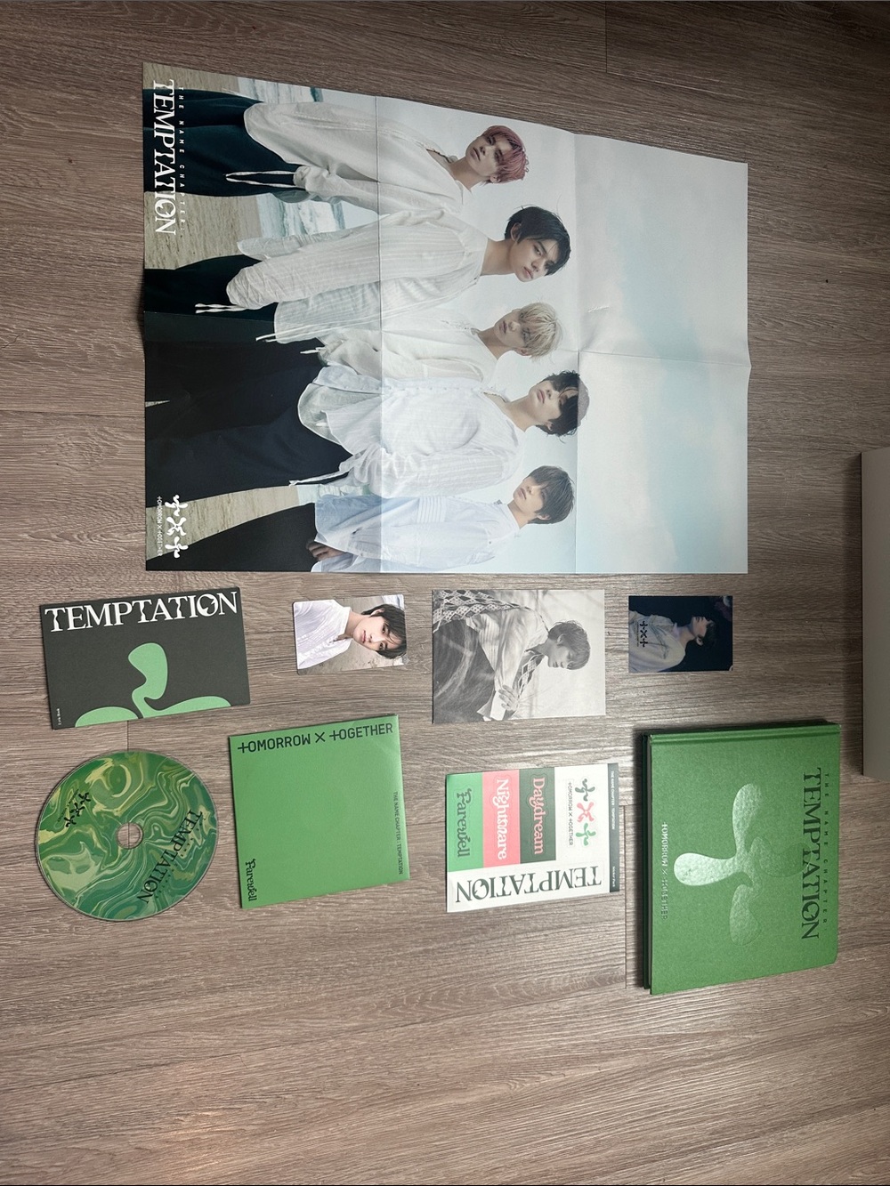 TXT (TOMORROW X TOGETHER) Temptation Album Deluxe Green Set